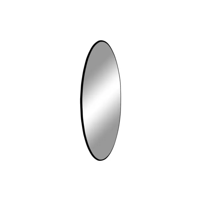 Miroir rond avec cadre en acier noir – Ø 40 cm/ Elsines