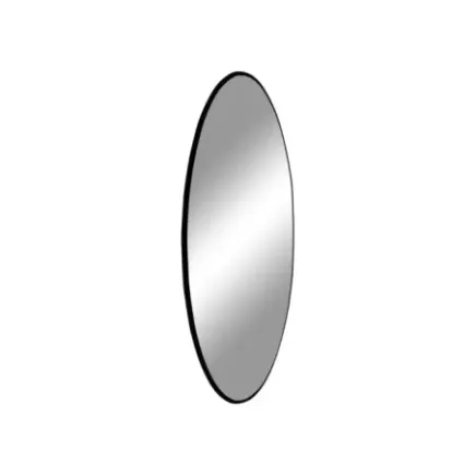 Miroir rond avec cadre en acier noir – Ø 60 cm/ Elsines 2