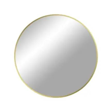 Miroir rond en aluminium finition laiton – Ø 60 cm/ Elsines