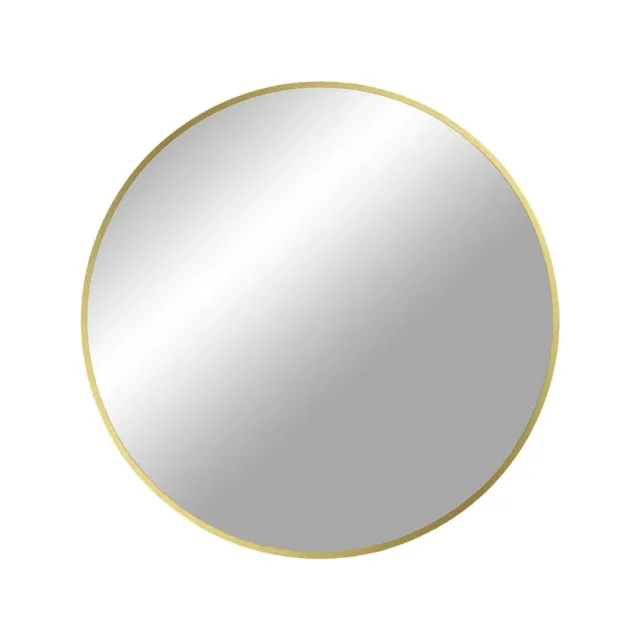 Miroir rond en aluminium finition laiton – Ø 60 cm/ Elsines