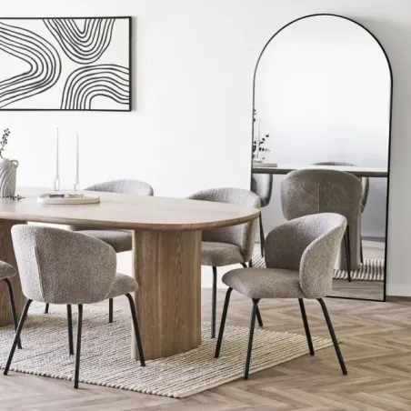 Miroir en aluminium noir 90x180 cm/ Elsines