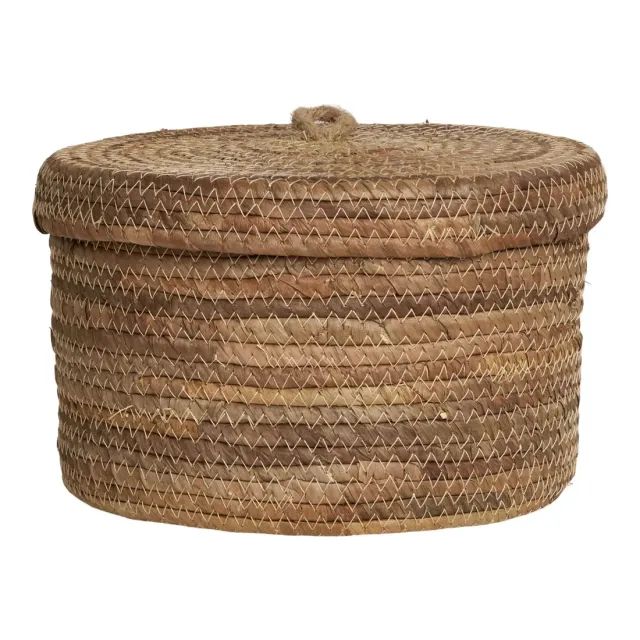 Set de 2 paniers en feuilles de bananier naturel/ Elsines