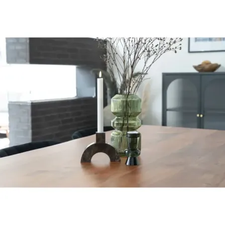 Vase décoratif en verre coloris vert – Ø 12 x 25 cm/ Elsines