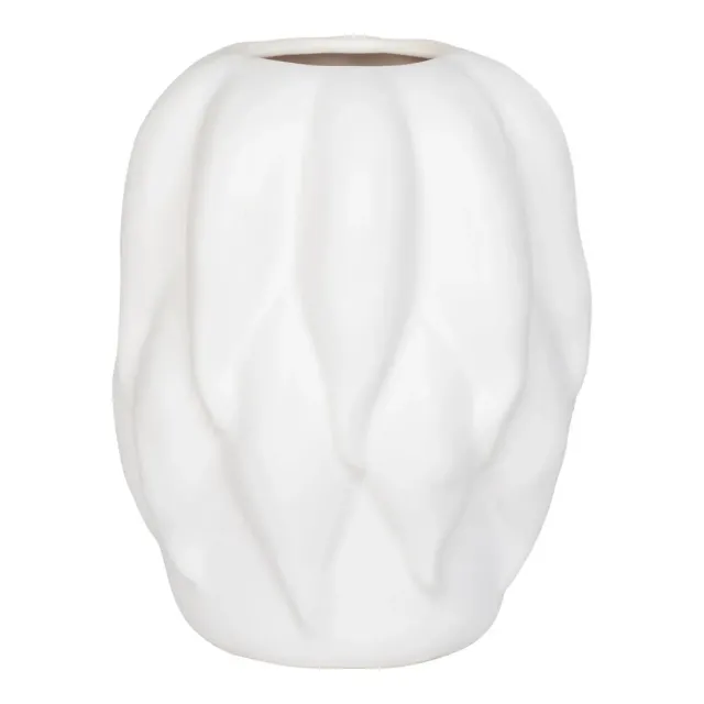 Vase en céramique beige – 19,5 x 19,5 x 26 cm/ Elsines