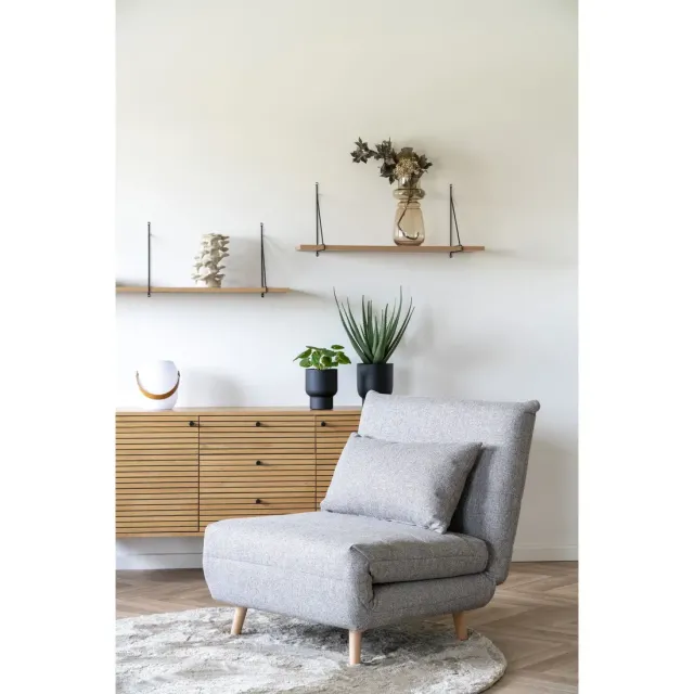 Vase en verre fumé marron clair – Ø 15 x 31 cm/ Elsines