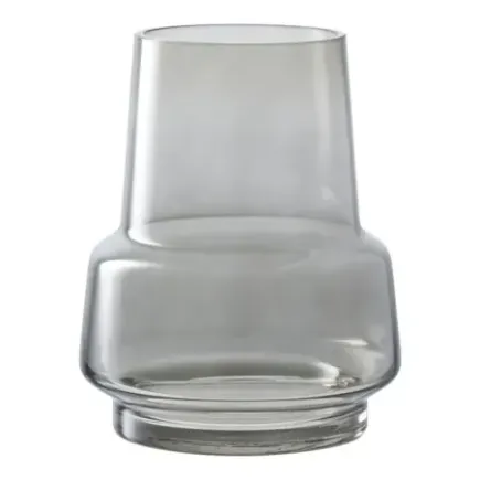 Vase décoratif en verre gris fumé Ø15 cm/ Elsines