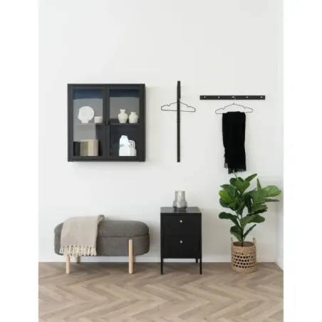 Vase décoratif en verre gris fumé Ø15 cm/ Elsines