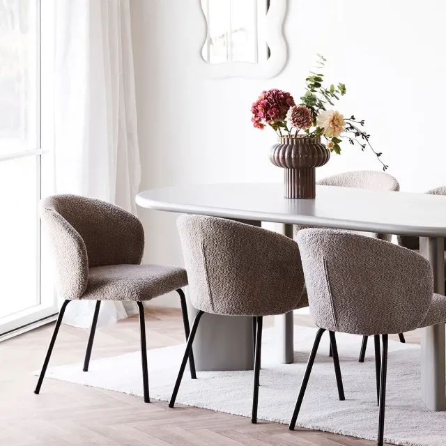 Vase en verre soufflé bouche marron Ø27 cm/ Elsines