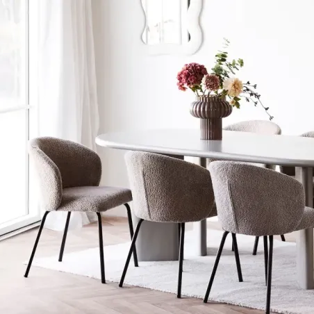 Vase en verre soufflé bouche marron Ø27 cm/ Elsines