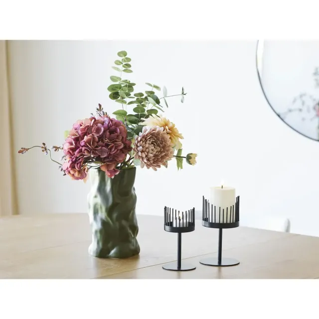 Vase en céramique verte Ø15 cm, hauteur 25,5 cm/ Elsines