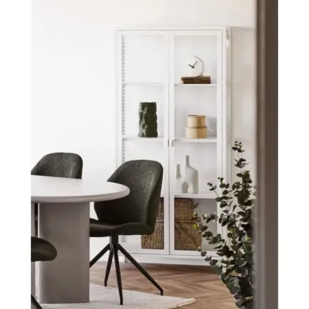 Vase en céramique verte Ø15 cm, hauteur 25,5 cm/ Elsines