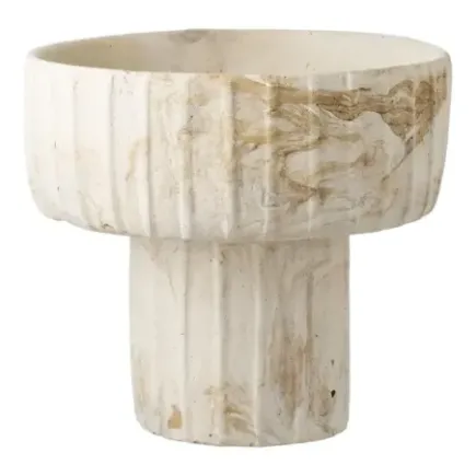 Vase décoratif en ciment brun/beige Ø20,5 cm/ Elsines