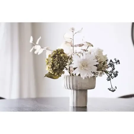 Vase décoratif en ciment brun/beige Ø20,5 cm/ Elsines