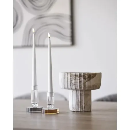 Vase décoratif en ciment brun/beige Ø20,5 cm/ Elsines