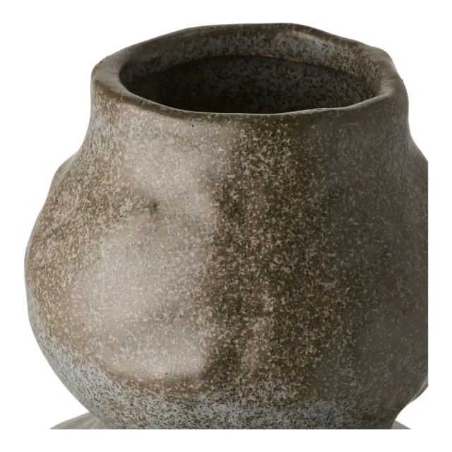 Vase décoratif en céramique gris foncé Ø14,5 cm/ Elsines
