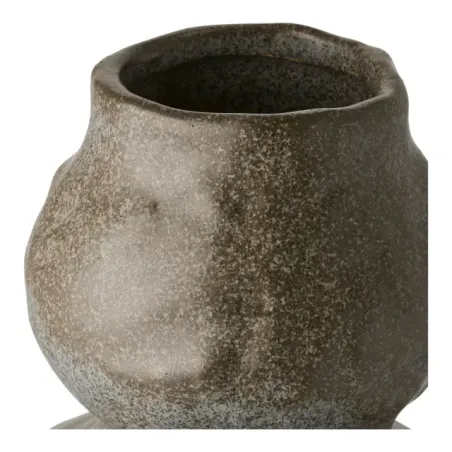 Vase décoratif en céramique gris foncé Ø14,5 cm/ Elsines