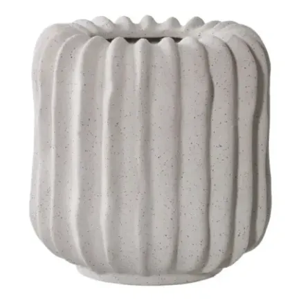 Cache-pot en céramique gris Ø15 cm/ Elsines