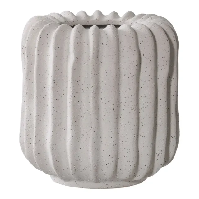 Cache-pot en céramique gris Ø15 cm/ Elsines