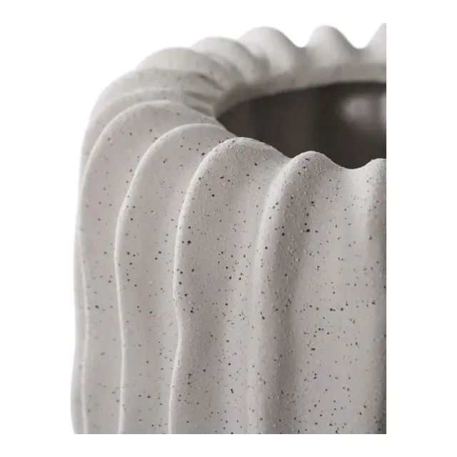 Cache-pot en céramique gris Ø15 cm/ Elsines