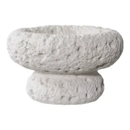 Lot de 2 porte-bougies en ciment gris/ Elsines 2