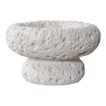 Lot de 2 porte-bougies en ciment gris/ Elsines