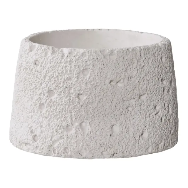 Lot de 2 porte-bougies en ciment gris/ Elsines