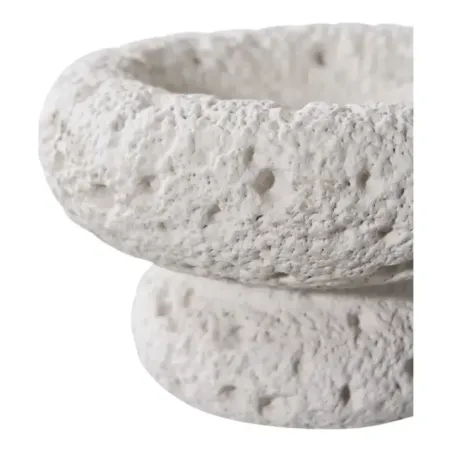 Lot de 2 porte-bougies en ciment gris/ Elsines