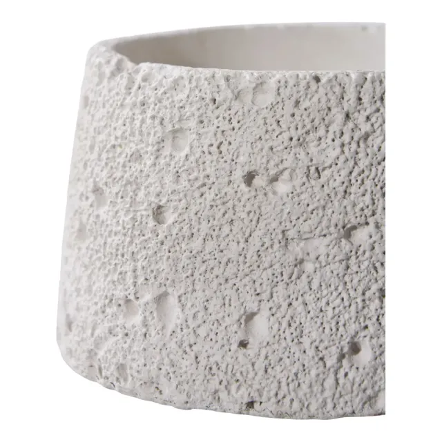 Lot de 2 porte-bougies en ciment gris/ Elsines