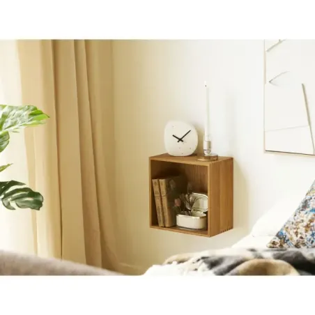 Porte-bougie en verre brun/blanc Ø8,5 cm/ Elsines