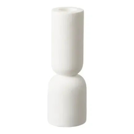 Lot de 2 porte-bougies en calcaire blanc/ Elsines 2