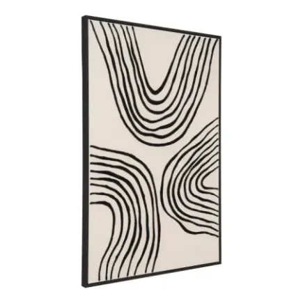 Tableau décoratif sur toile noir et beige 60×90 cm/ Elsines 2