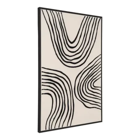 Tableau décoratif sur toile noir et beige 60×90 cm/ Elsines