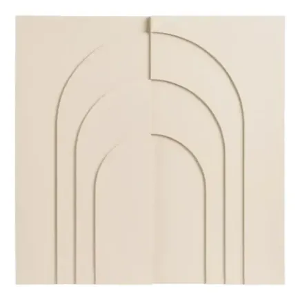 Décoration murale en relief beige 60 × 60 cm