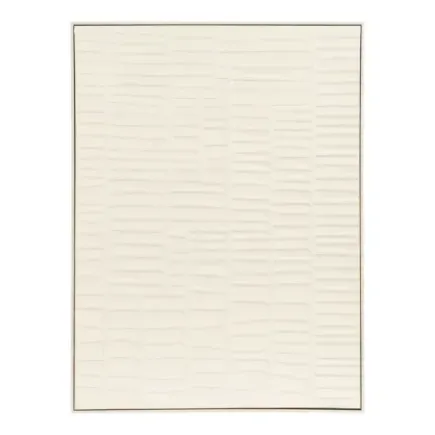 Tableau mural décoratif en relief, coloris beige – 60 x 80 cm/ Elsines