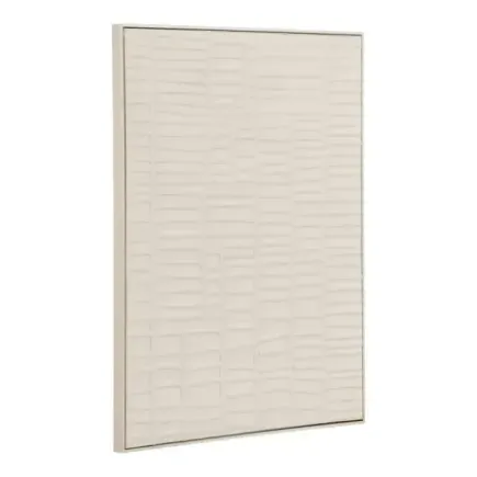 Tableau mural décoratif en relief, coloris beige – 60 x 80 cm/ Elsines 2
