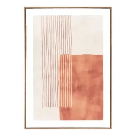 Tableau sur toile beige et marron 50 × 70 cm/ Elsines