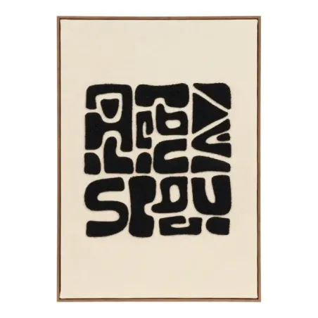 Déco murale tuftée – Coloris noir/marron – 50 x 70 cm/ Elsines