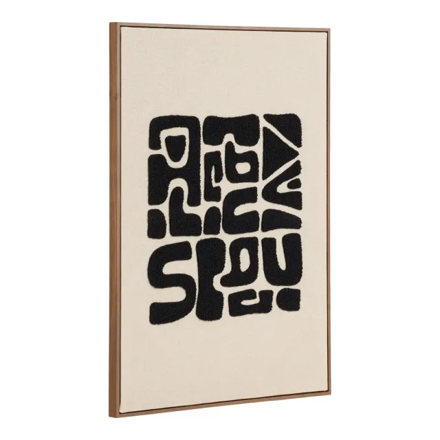 Déco murale tuftée – Coloris noir/marron – 50 x 70 cm/ Elsines