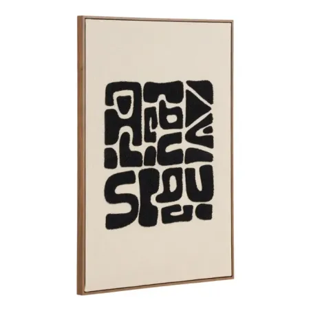 Déco murale tuftée – Coloris noir/marron – 50 x 70 cm/ Elsines