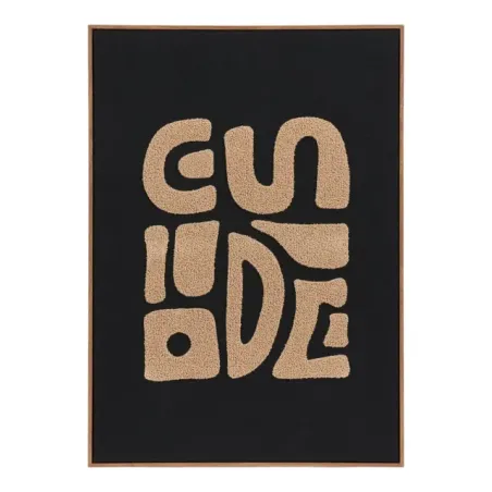 Décoration murale tuftée beige et noir – 50 x 70 cm/ Elsines