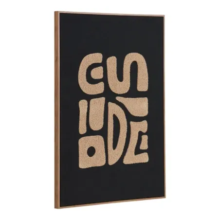 Décoration murale tuftée beige et noir – 50 x 70 cm/ Elsines