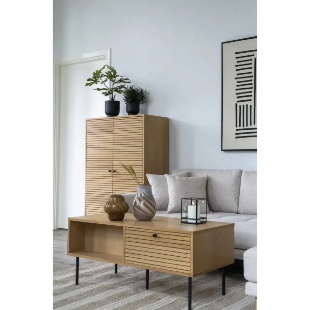 Bougeoir en métal et verre noir – 12 x 15 cm/ Elsines