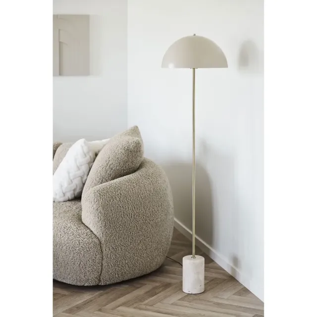 Lampadaire pied marbre beige 155 cm style contemporain/ Elsines
