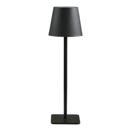 Lampe de table LED rechargeable en métal noir/ Elsines