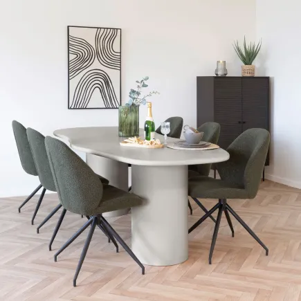 Pack intérieur moderne – Table effet ciment & mobilier contrasté/ Elsines