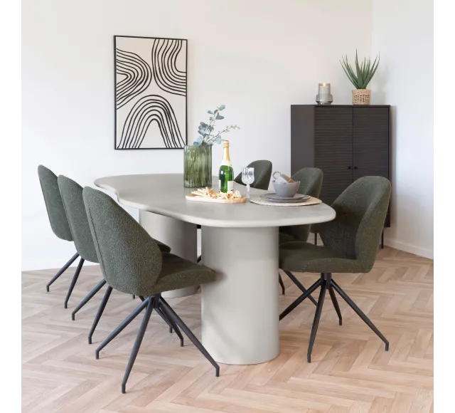 Pack intérieur moderne – Table effet ciment & mobilier contrasté/ Elsines