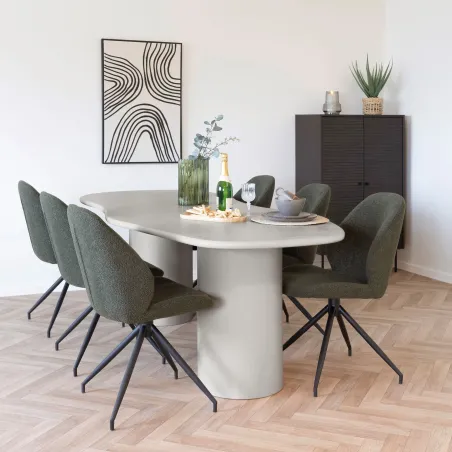 Pack intérieur moderne – Table effet ciment & mobilier contrasté/ Elsines