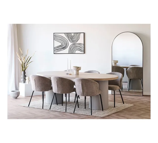 Pack ambiance naturelle chic – Frêne, bouclé beige & déco coordonnée/ Elsines