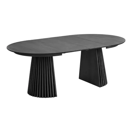 Pack ambiance moderne – Table chêne noir, chaises bois et déco coordonnée/ Elsines 2