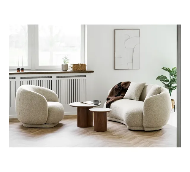 Pack ambiance salon contemporain – Canapé, table basse & déco coordonnée/ Elsines